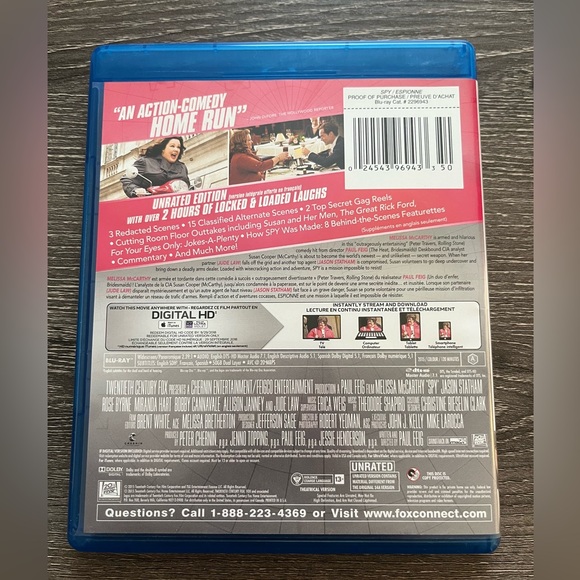 📀 3/$15 or 4/$20 📀 Spy Bluray - Picture 2 of 3
